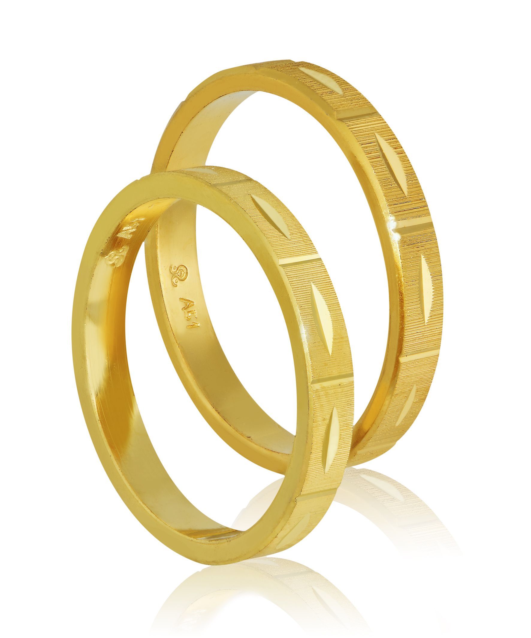Golden wedding rings 3mm (code 408)